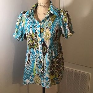 Sere Nade New York Crinkled Blouse Size L